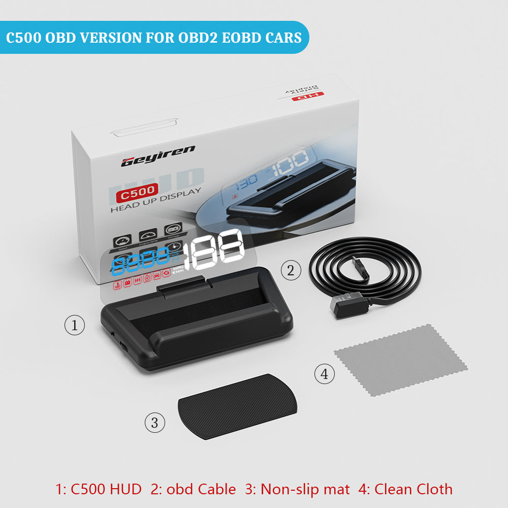 GEYIREN C500 HUD – スマートプロジェクションでより安全なドライビングを!