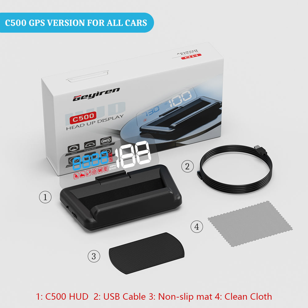 GEYIREN C500 HUD – スマートプロジェクションでより安全なドライビングを!